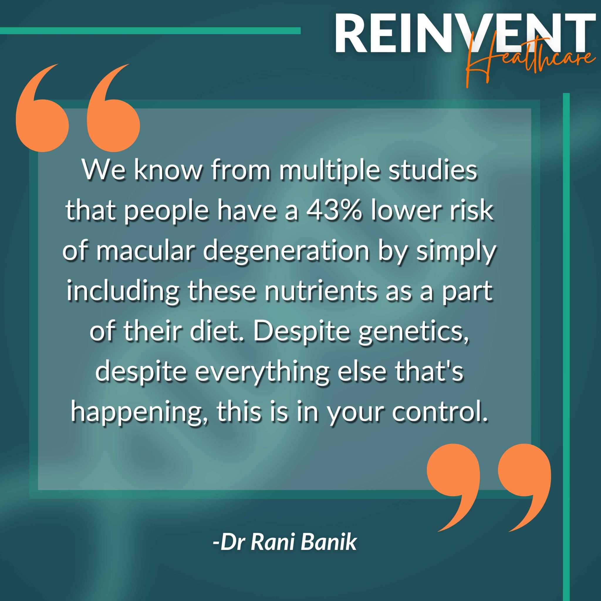 Vision Loss Starts in the Kitchen