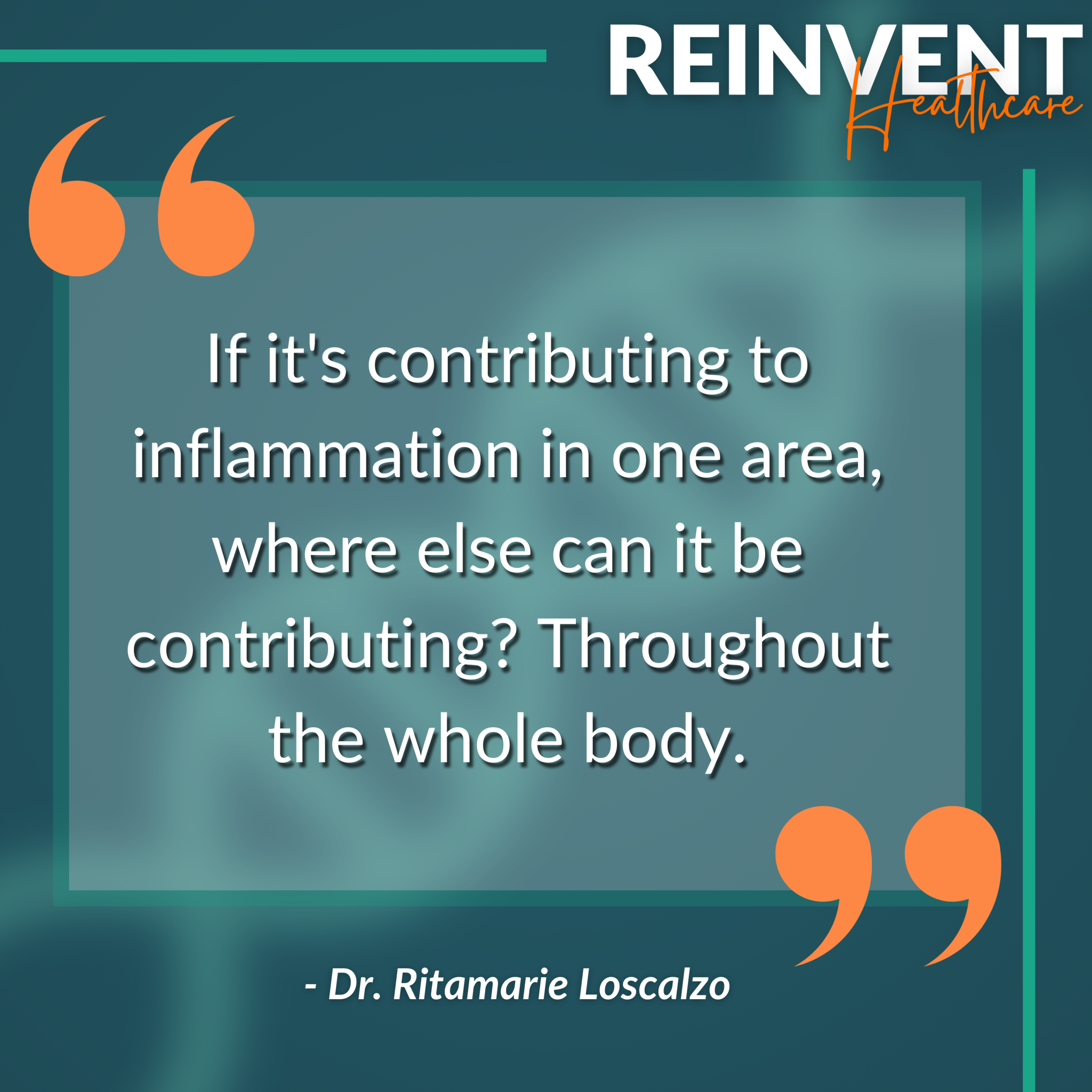 Inflammation contributing to one area of the body