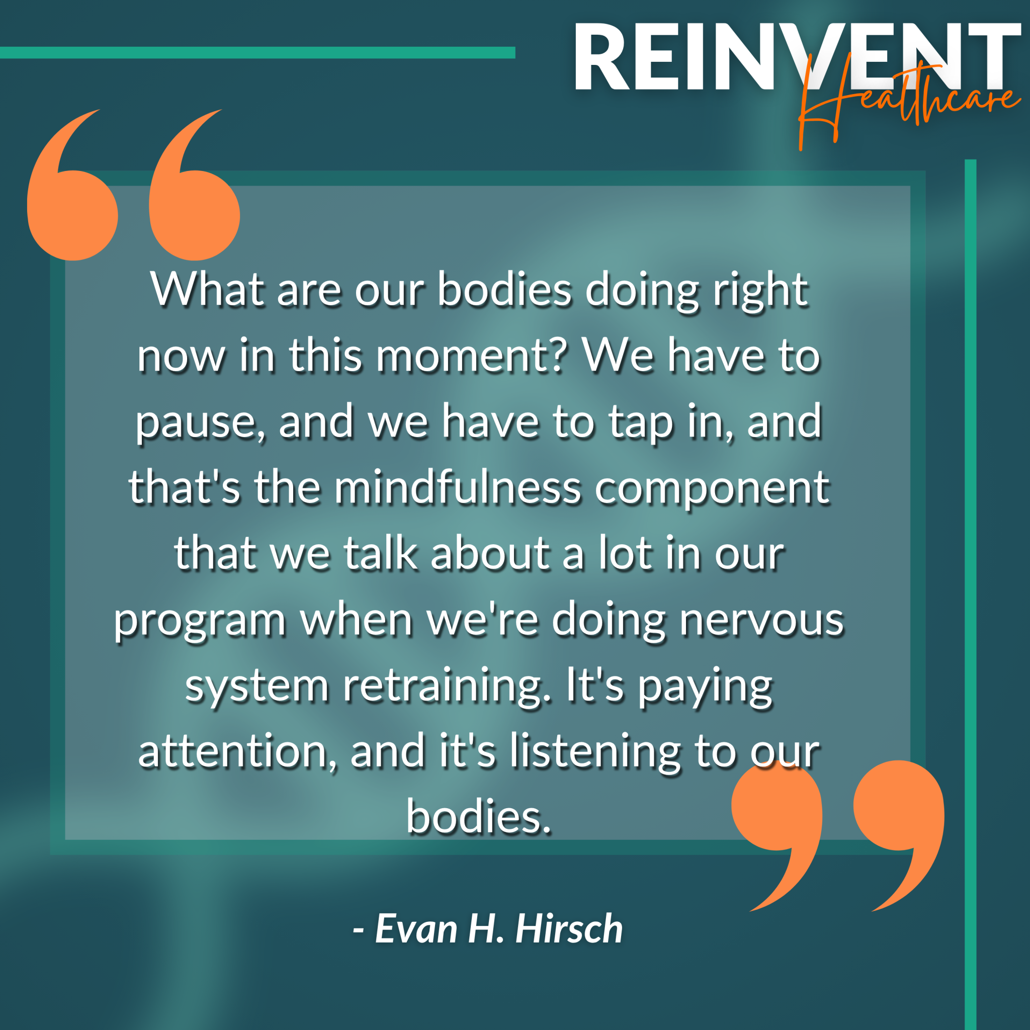 Listening to our bodies